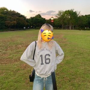 Celine Cashmere-Blend Crewneck Drawstring Hem Sweatshirt |L